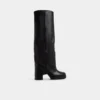 Bottes Maeveh montant jusqu&rsquo;aux genoux, semelle compensée