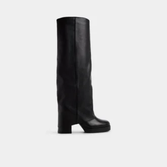 Bottes Maeveh montant jusqu&rsquo;aux genoux, semelle compensée