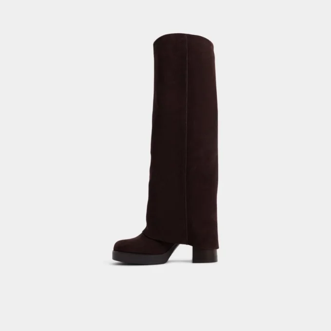 Bottes Maeveh montant jusqu&rsquo;aux genoux, semelle compensée