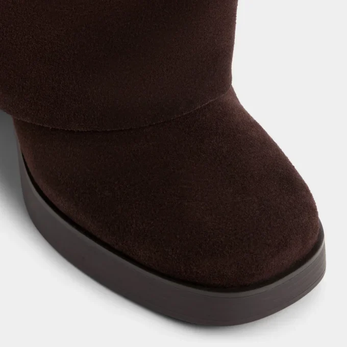 Bottes Maeveh montant jusqu&rsquo;aux genoux, semelle compensée