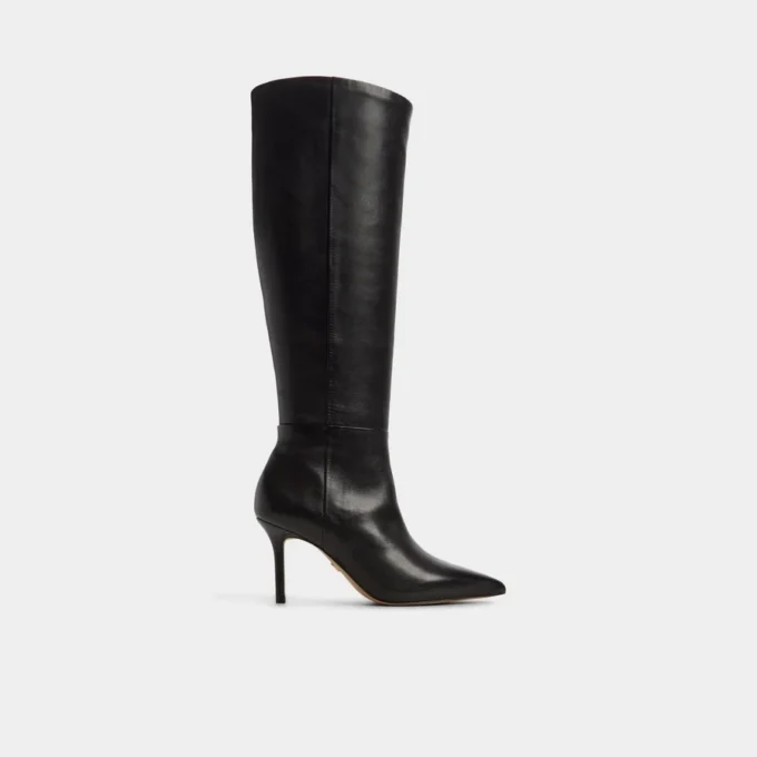Bottes Saphiria-wc montant jusqu&rsquo;aux genoux, mollets larges