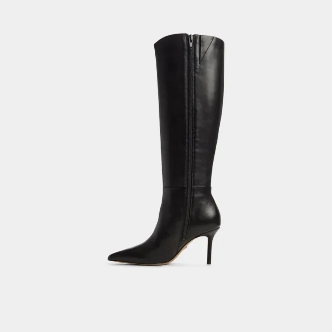 Bottes Saphiria-wc montant jusqu&rsquo;aux genoux, mollets larges