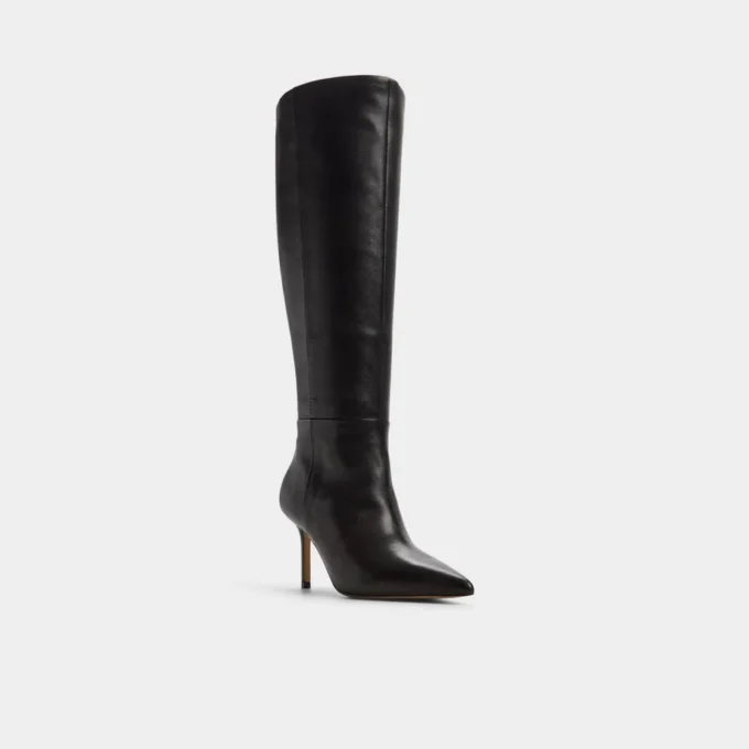 Bottes Saphiria-wc montant jusqu&rsquo;aux genoux, mollets larges