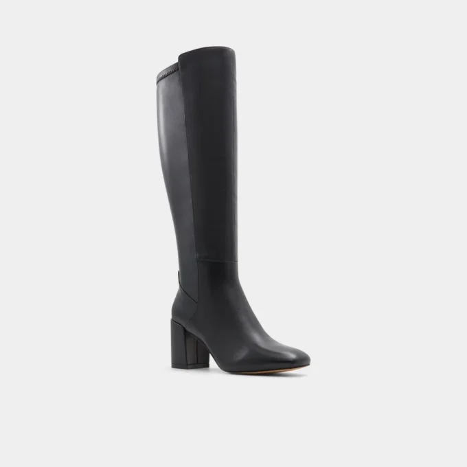 Bottes Satori montant jusqu&rsquo;aux genoux, talon carré