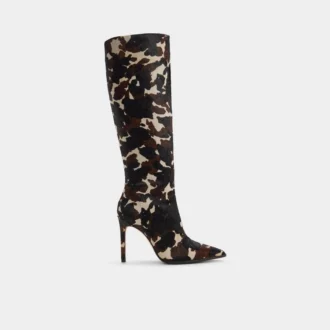 Bottes à talons aiguilles montant jusqu&rsquo;aux genoux Alabrenda