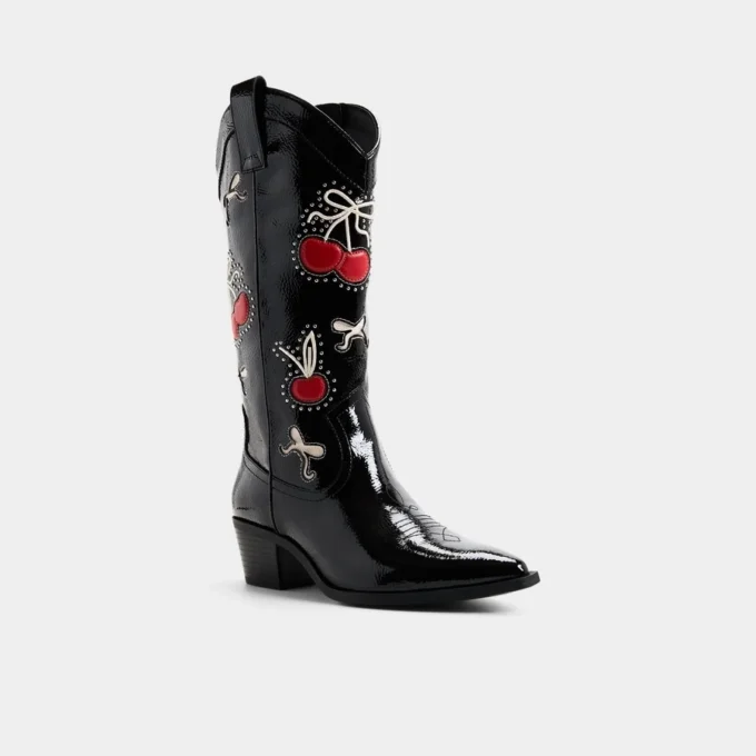 Bottes western Cherrily montant jusqu&rsquo;aux genoux