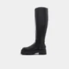 Carelden-wc Bottes montant jusqu&rsquo;aux genoux, mollets larges