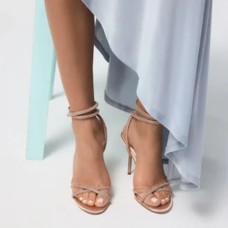 Manaelden Sandale à talons avec lanières, talon aiguille