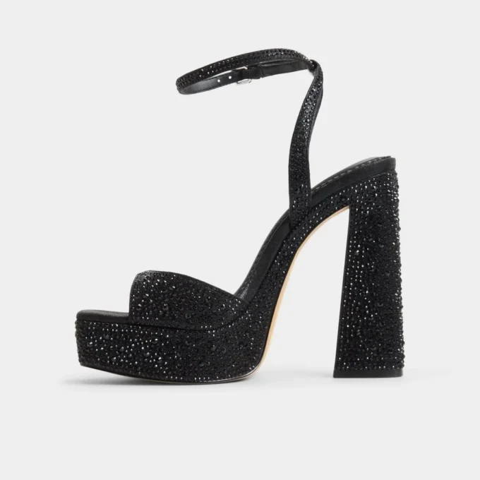 Matelina Sandales à talons et lanières, semelle compensée