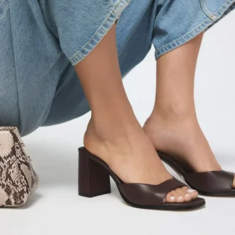 Mules à talons Lisia, talon carré