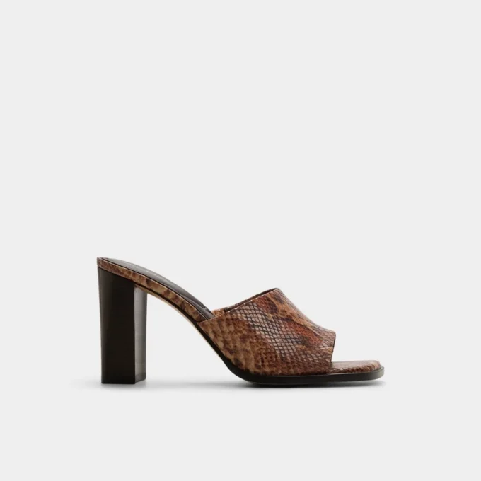 Mules à talons Re-sophia, talon carré