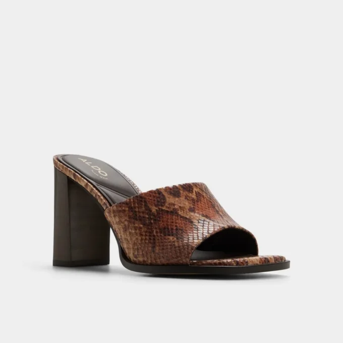 Mules à talons Re-sophia, talon carré