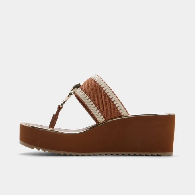Sandales à bride en T Penelopy, talon compensé